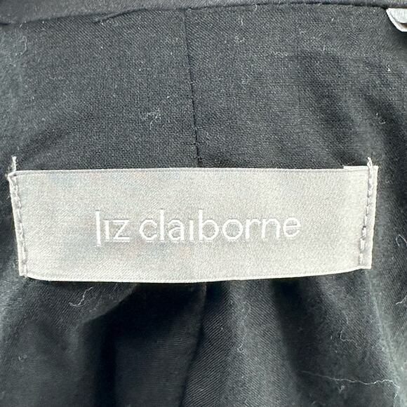 Vintage Y2K Liz Claiborne Black Lined Button Front Blazer Size Petite 12 - Picture 11 of 12